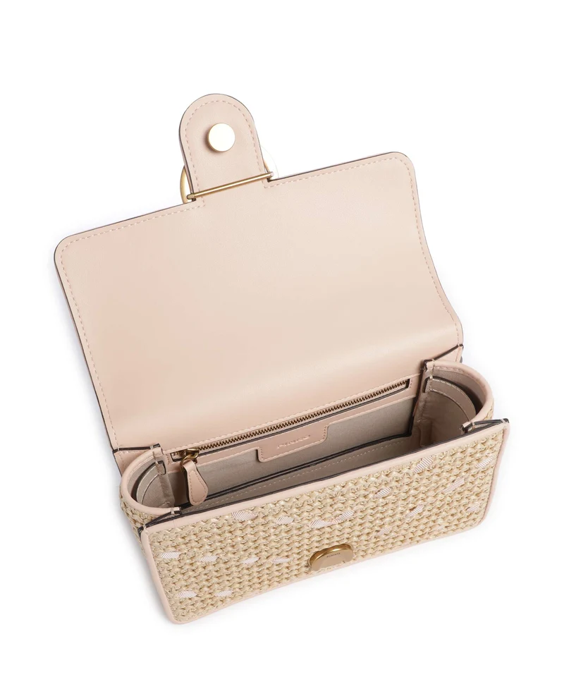 Pinko Love One Mini Sac bandoulière paglia/rosa/antique gold