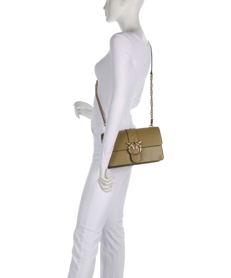Pinko Love One Classic Sac bandoulière verde canguro/antique gold