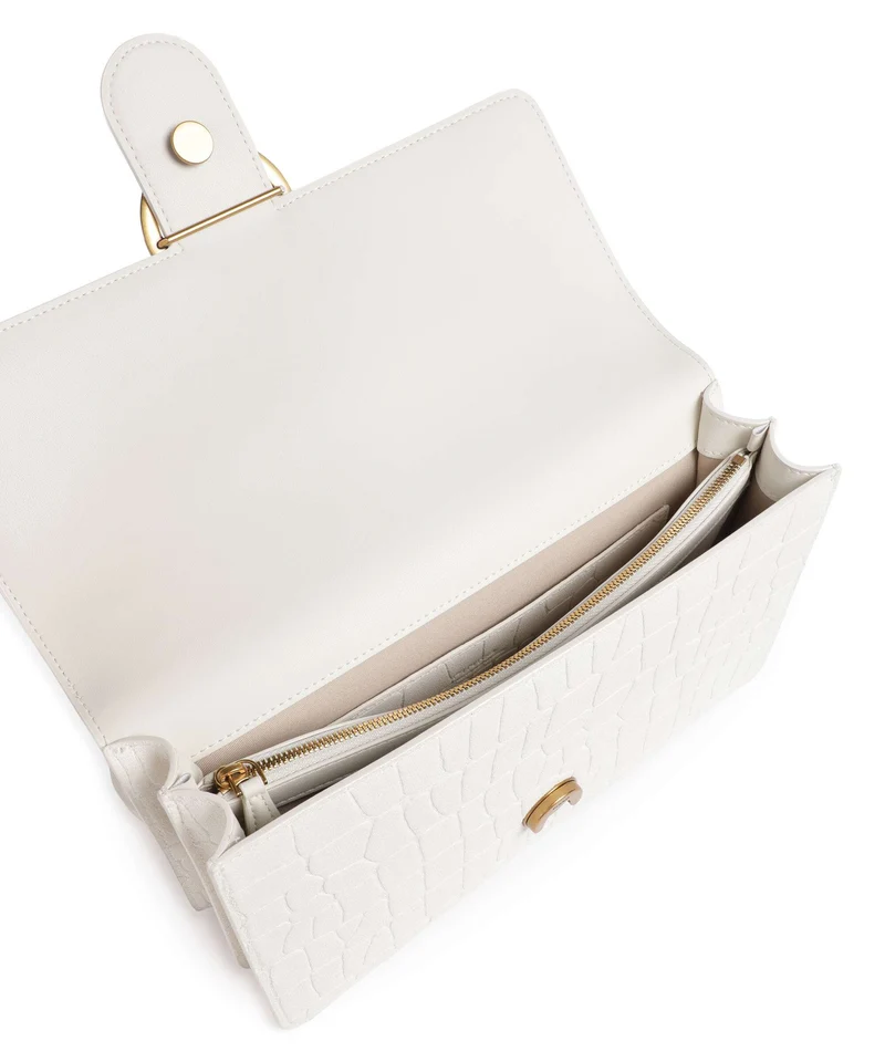 Pinko Love One Classic Sac porté épaule bianco nembo/antique gold