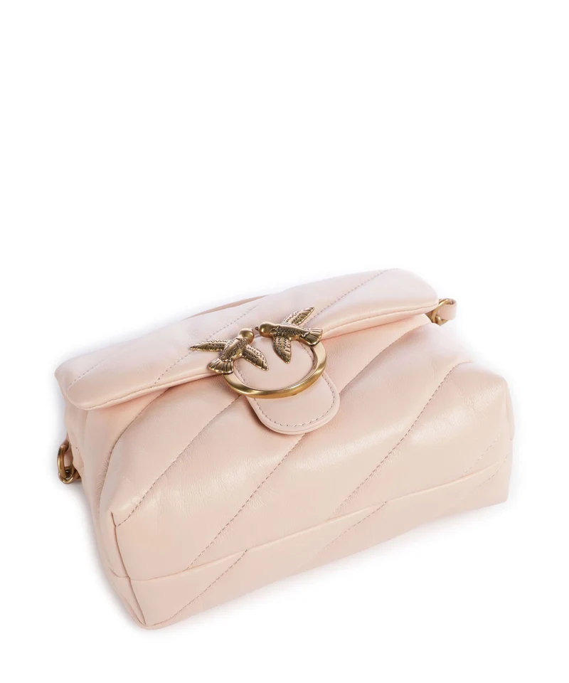 Pinko Love Puff Mini Sac porté épaule light pink/antique gold