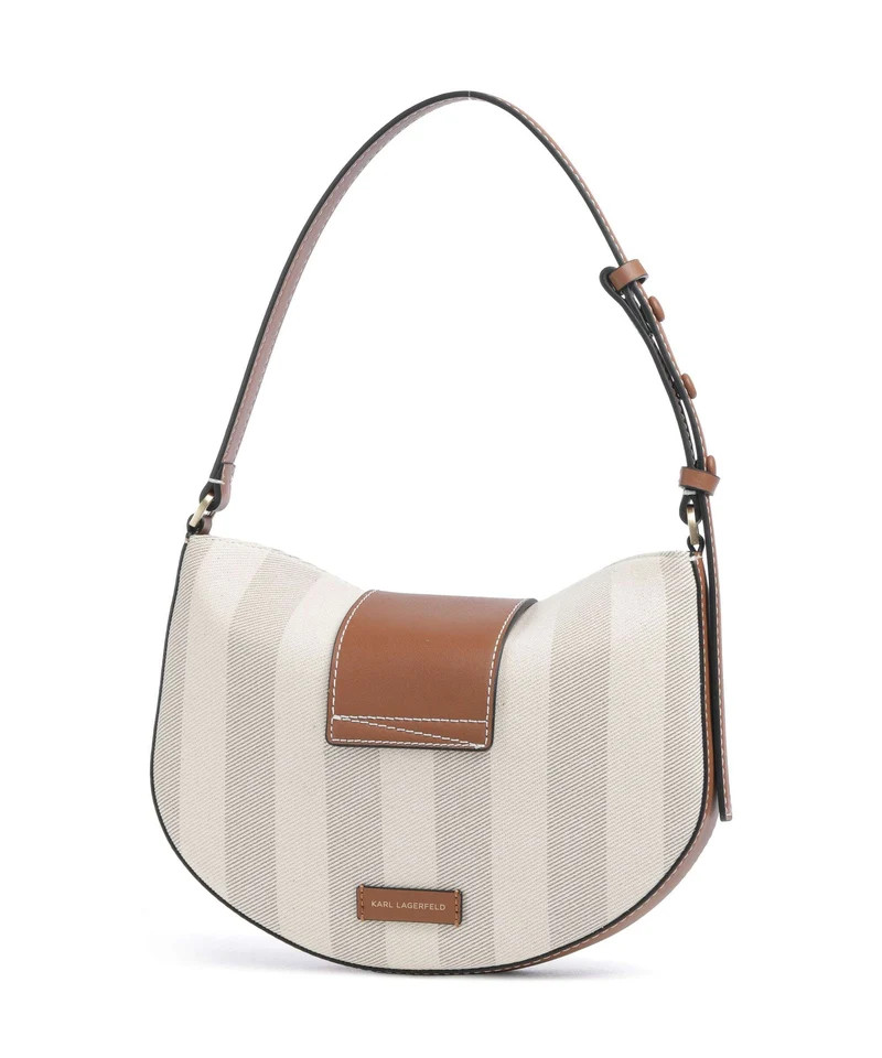 Karl Lagerfeld K/Signature Sac porté épaule natural canvas/tan