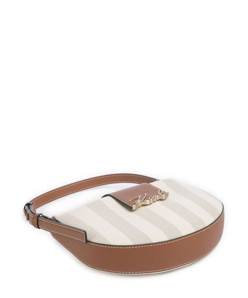Karl Lagerfeld K/Signature Sac porté épaule natural canvas/tan