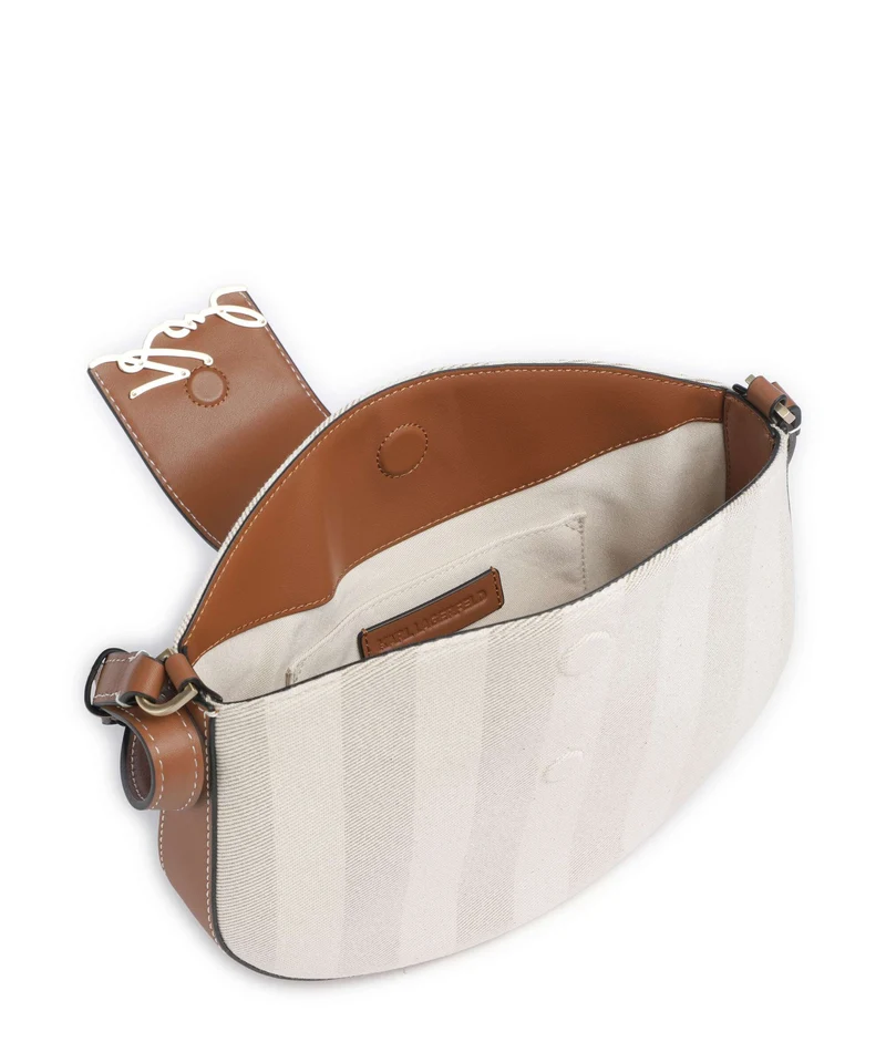 Karl Lagerfeld K/Signature Sac porté épaule natural canvas/tan