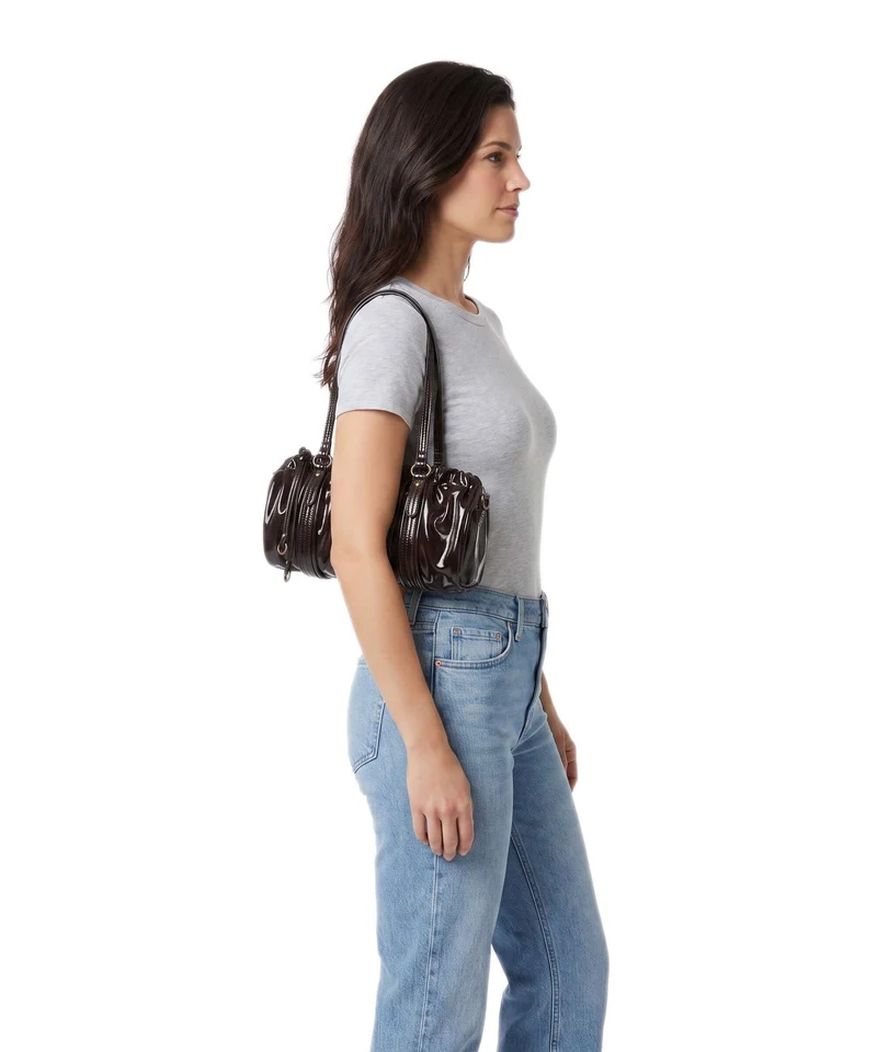 Liebeskind Faye Shiny XS Sac porté épaule deep soil