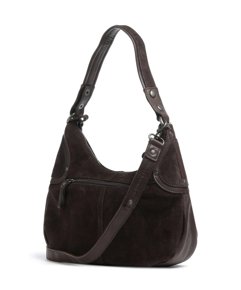 Spikes & Sparrow Suede Mix Anne-Lou Sac fourre-tout dark brown