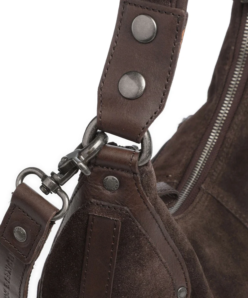 Spikes & Sparrow Suede Mix Anne-Lou Sac fourre-tout dark brown