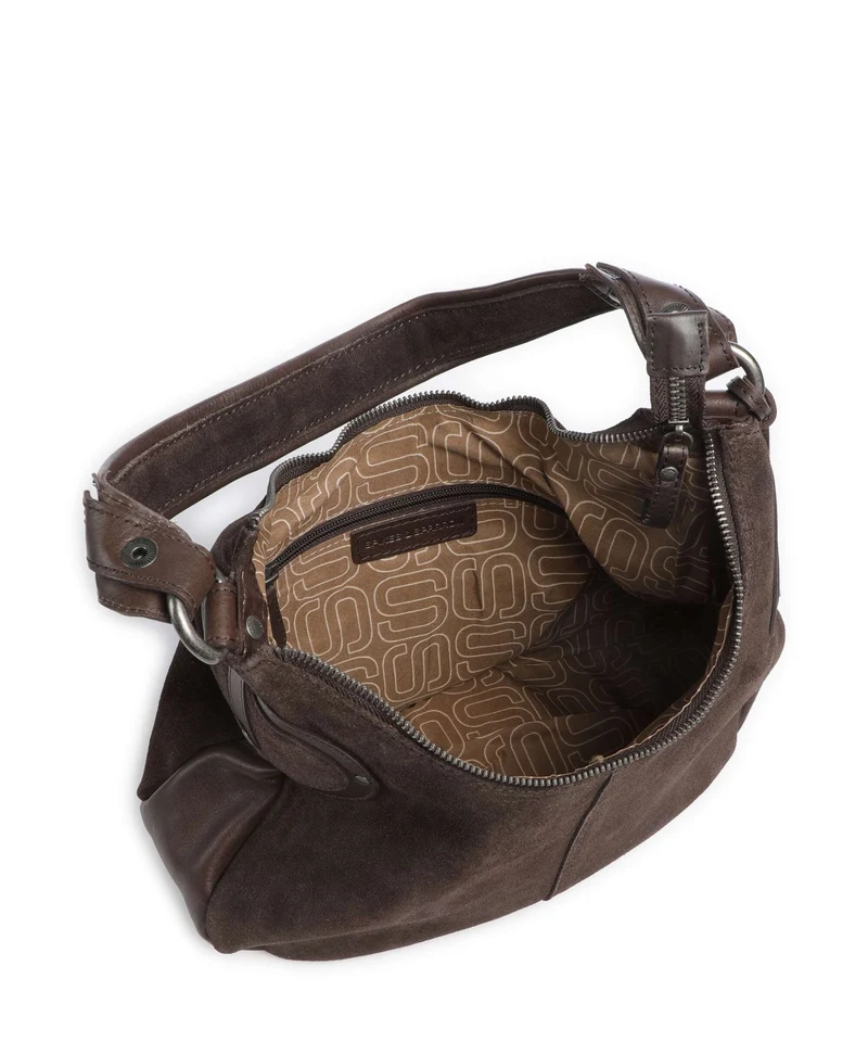 Spikes & Sparrow Suede Mix Anne-Lou Sac fourre-tout dark brown