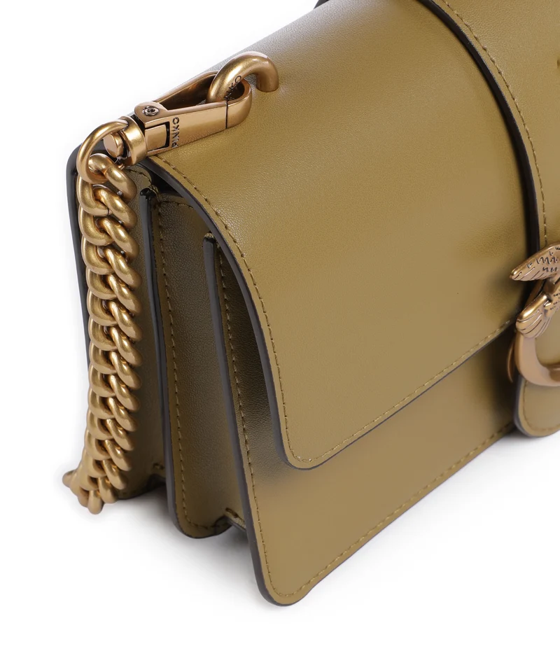 Pinko Love One Mini Sac bandoulière verde canguro/antique gold