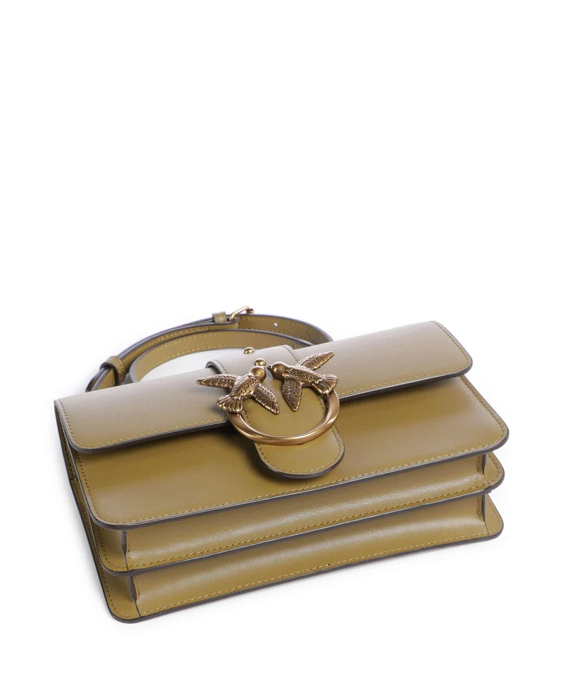 Pinko Love One Mini Sac bandoulière verde canguro/antique gold