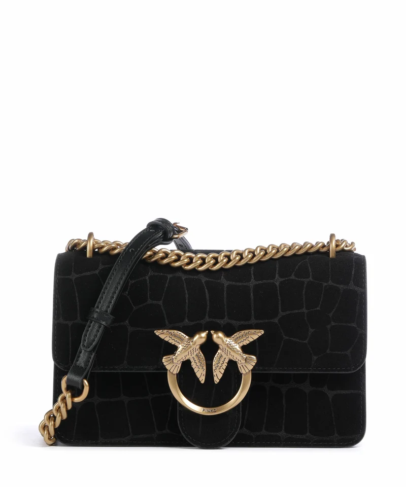 Pinko Love One Mini Sac porté épaule nero/antique gold