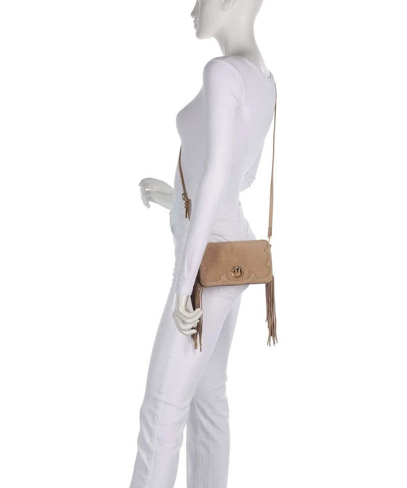 Pinko Love Click Soft Horizontal Mini Sac bandoulière beige/scoiattolo/antique gold