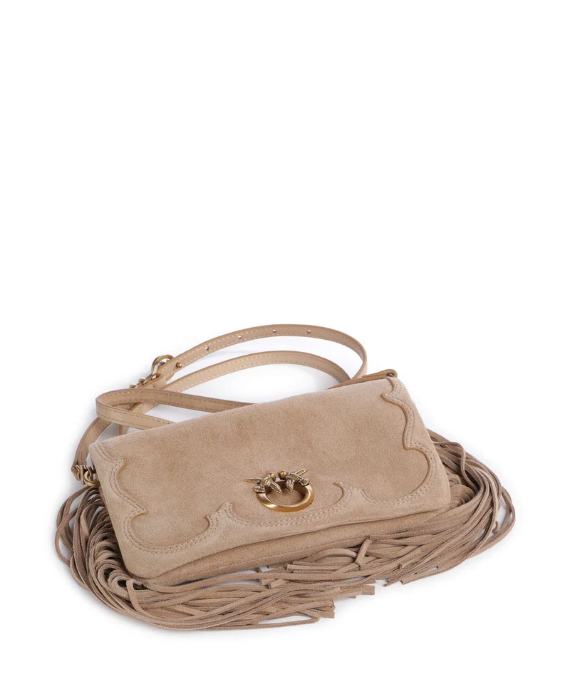 Pinko Love Click Soft Horizontal Mini Sac bandoulière beige/scoiattolo/antique gold