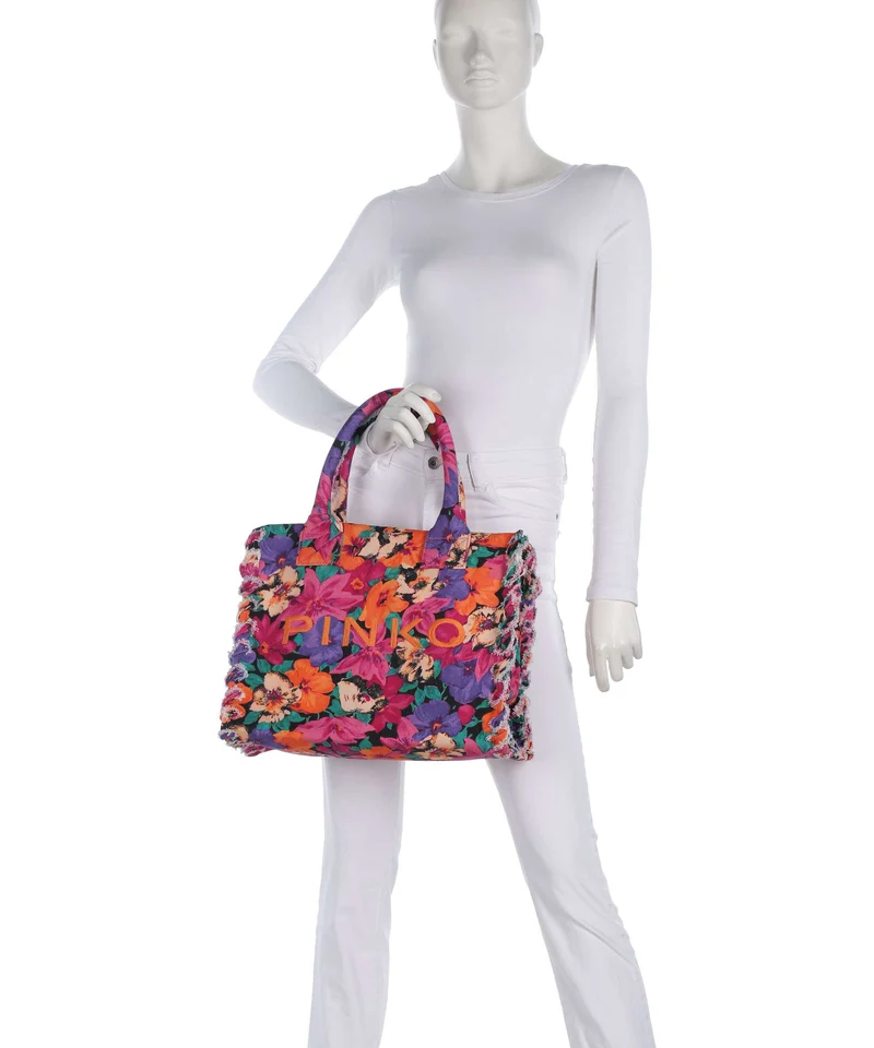 Pinko Beach Sac à main fuxia/multicolor/antique gold