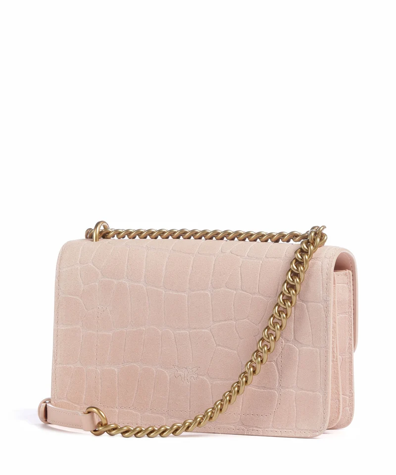Pinko Love One Mini Sac porté épaule light pink/antique gold