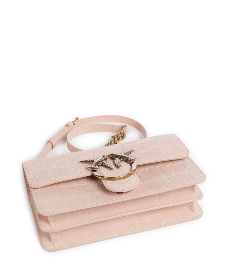 Pinko Love One Mini Sac porté épaule light pink/antique gold