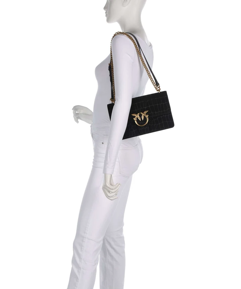 Pinko Love One Classic Sac porté épaule nero/antique gold