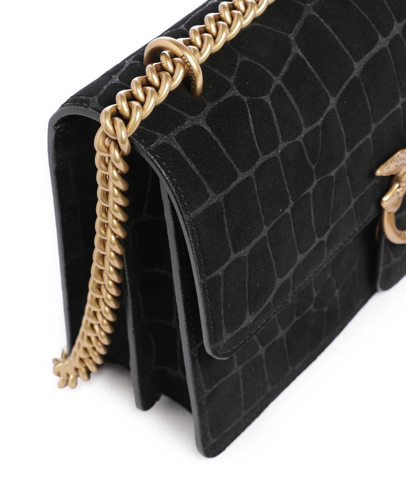 Pinko Love One Classic Sac porté épaule nero/antique gold