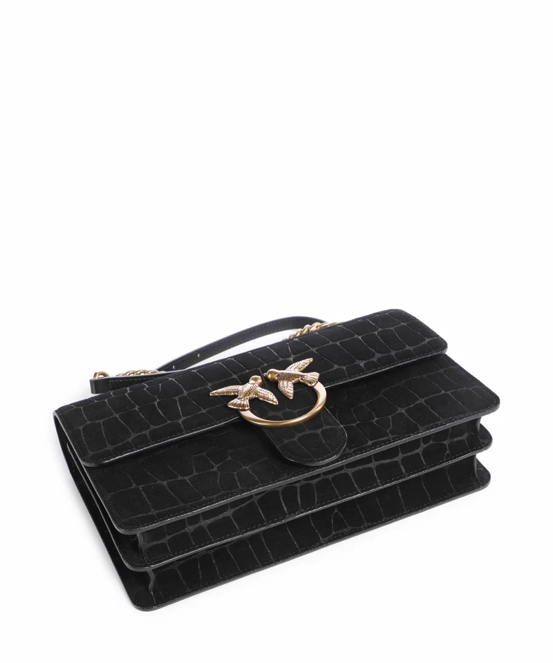 Pinko Love One Classic Sac porté épaule nero/antique gold
