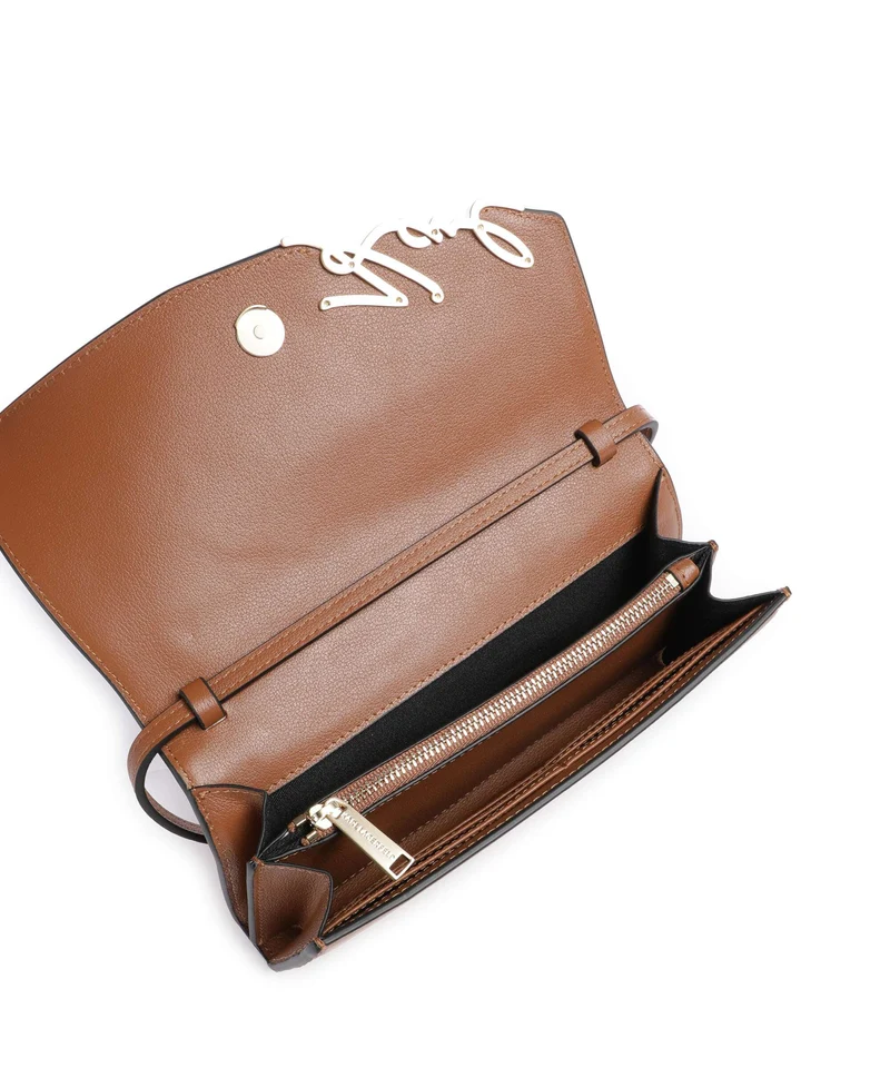 Karl Lagerfeld K/Signature Mini Sac bandoulière natural canvas/tan