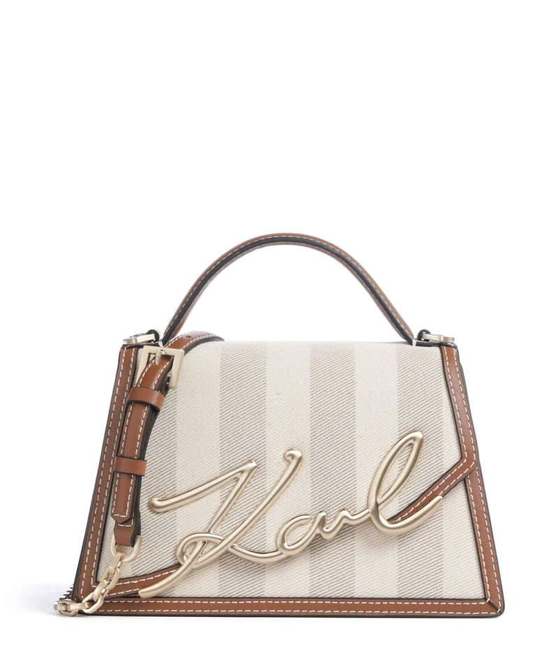 Karl Lagerfeld K/Signature 2.0 Medium Sac à main natural canvas/tan