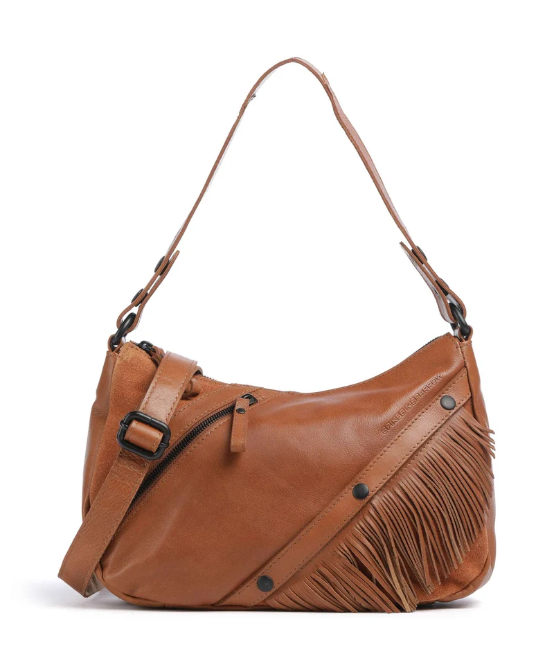 Spikes & Sparrow Suede Mix Jadeline Sac porté épaule brandy
