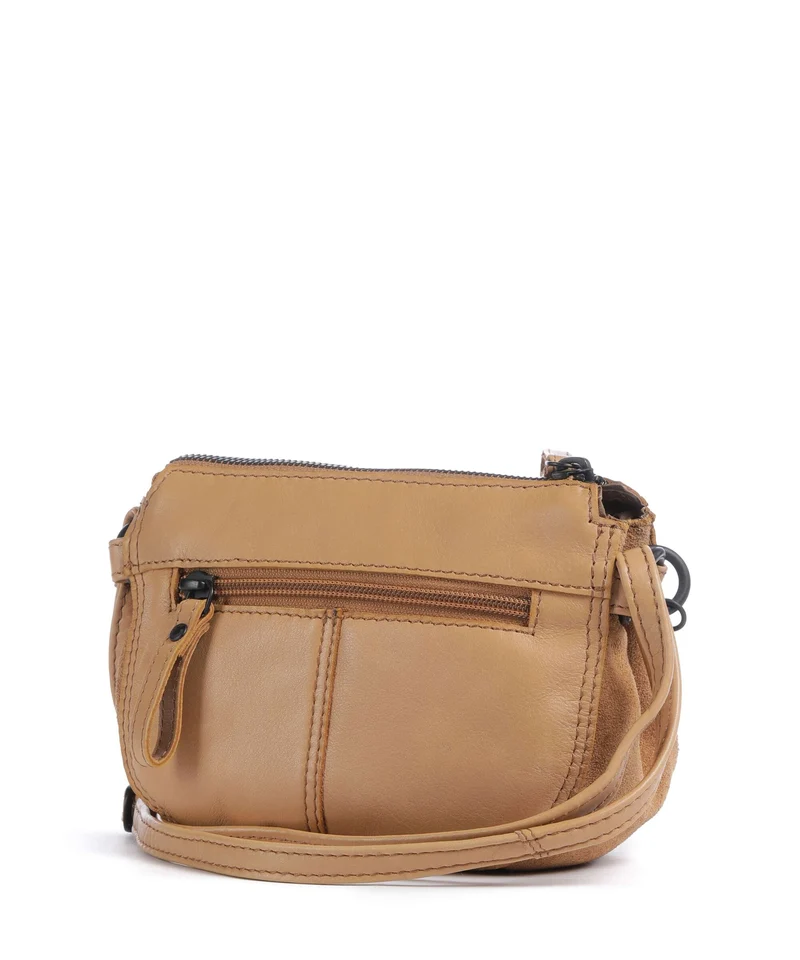 Spikes & Sparrow Suede Mix Delaine Sac bandoulière camel
