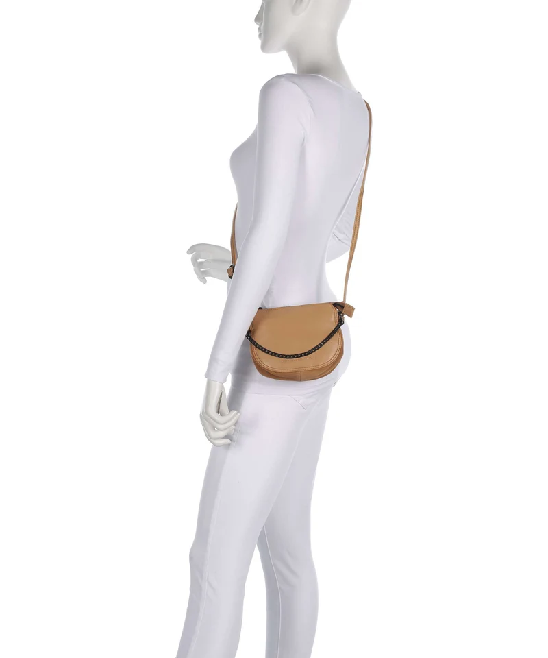 Spikes & Sparrow Suede Mix Delaine Sac bandoulière camel