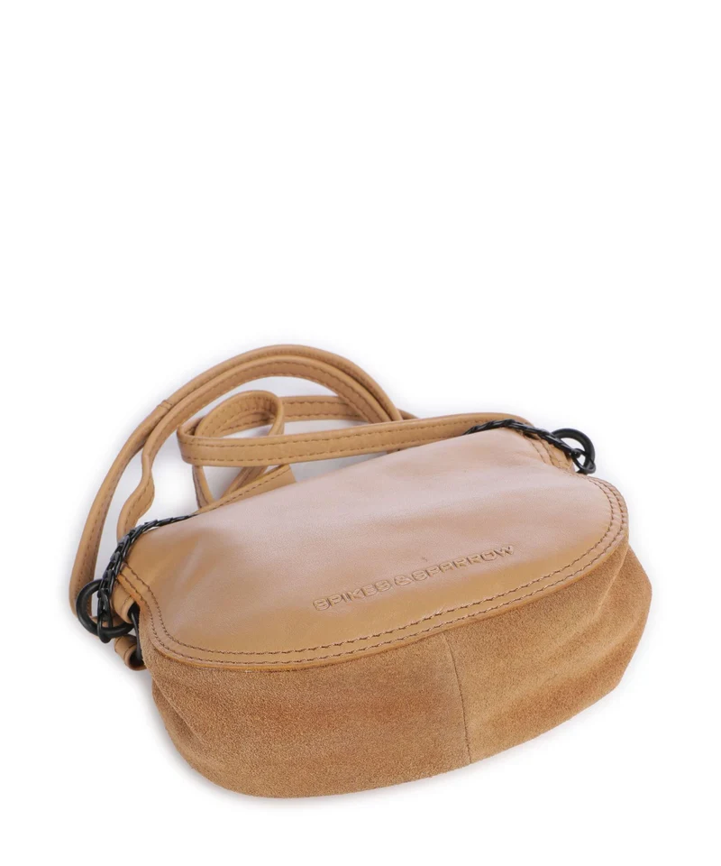Spikes & Sparrow Suede Mix Delaine Sac bandoulière camel