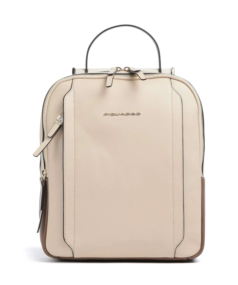 Piquadro Circle Sac à dos beige/cuoio