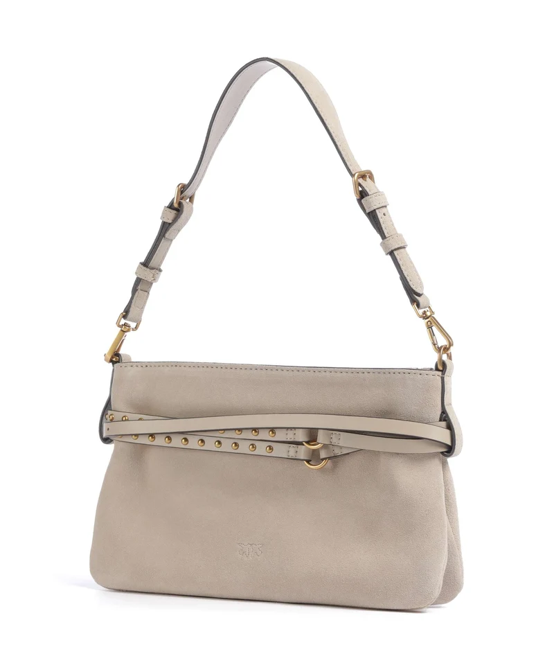 Pinko Belt Mini Sac porté épaule beige/grigio fumo/antique gold