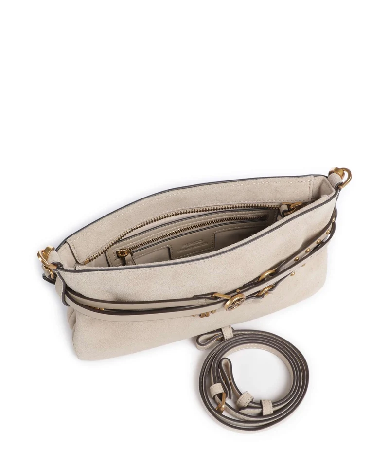 Pinko Belt Mini Sac porté épaule beige/grigio fumo/antique gold