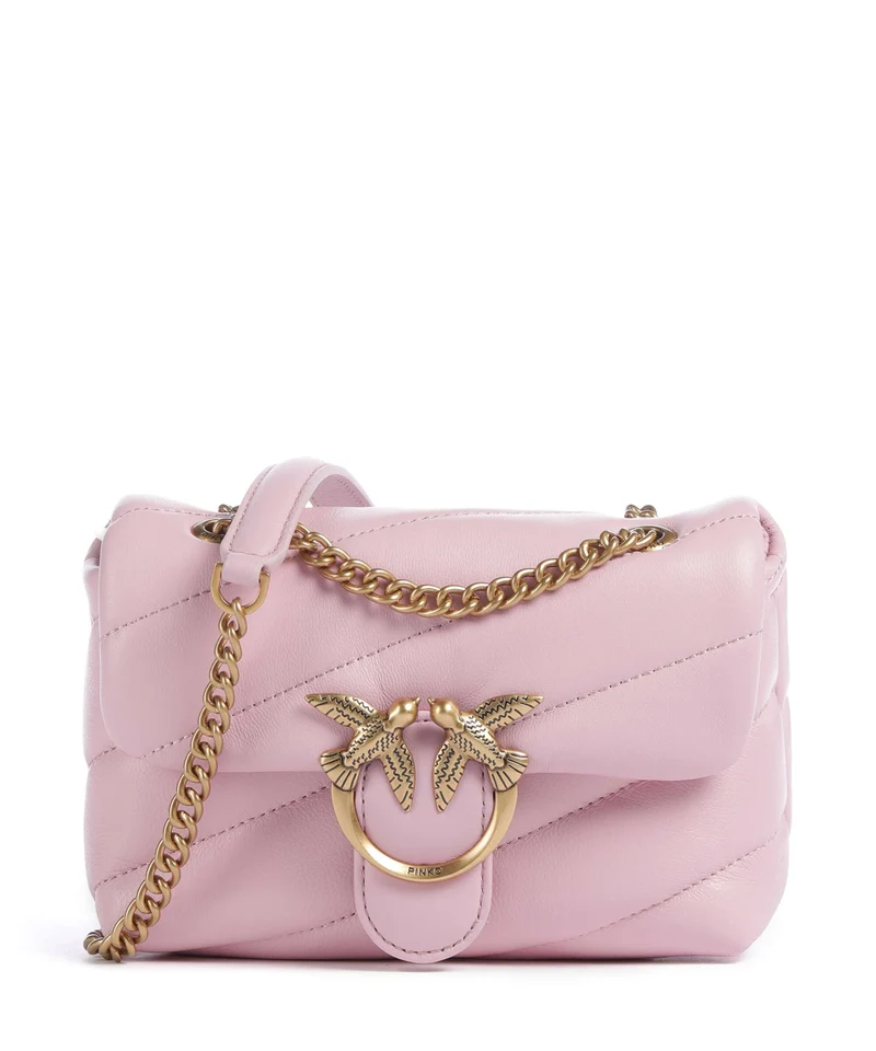 Pinko Love Puff Baby Sac porté épaule rosa chiaro/antique gold