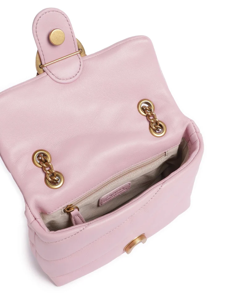 Pinko Love Puff Baby Sac porté épaule rosa chiaro/antique gold