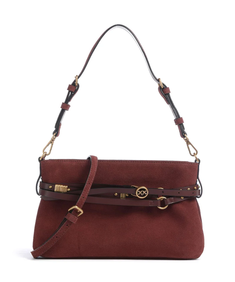 Pinko Belt Mini Sac porté épaule burgundy wine/antique gold