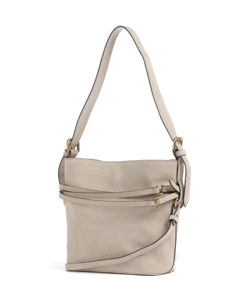 Pinko Belt Mini Sac seau beige/grigio fumo/antique gold