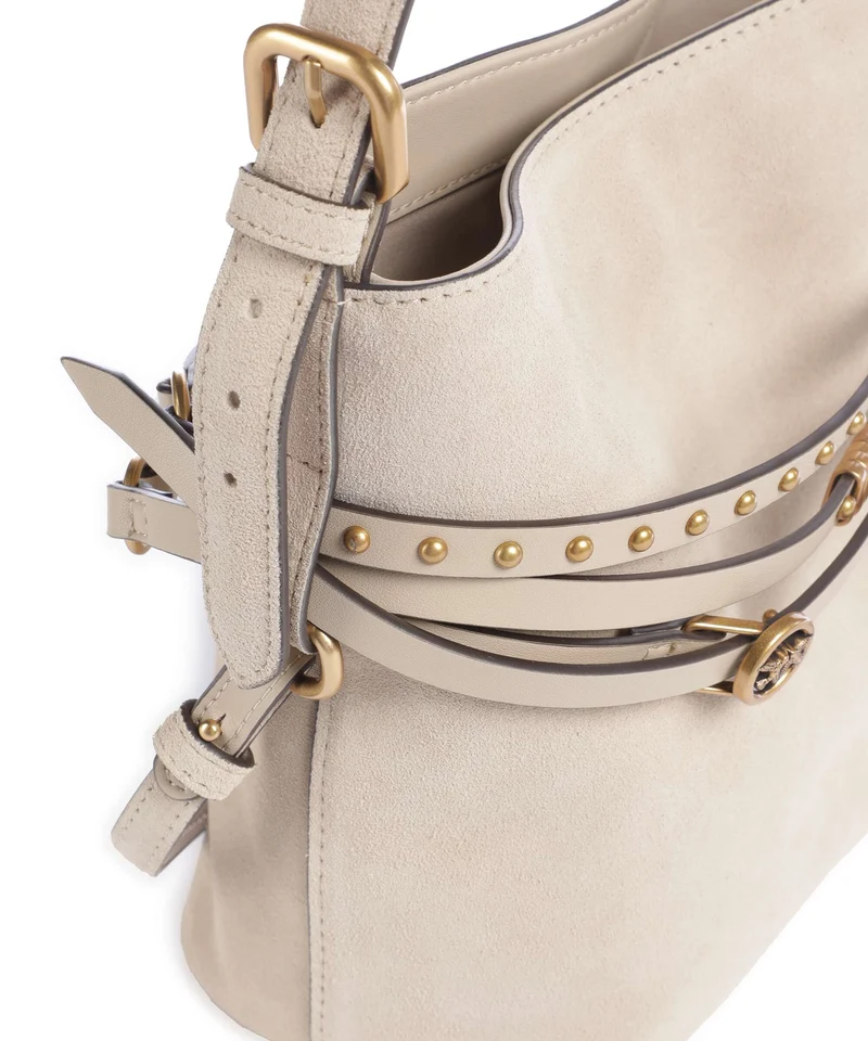 Pinko Belt Mini Sac seau beige/grigio fumo/antique gold