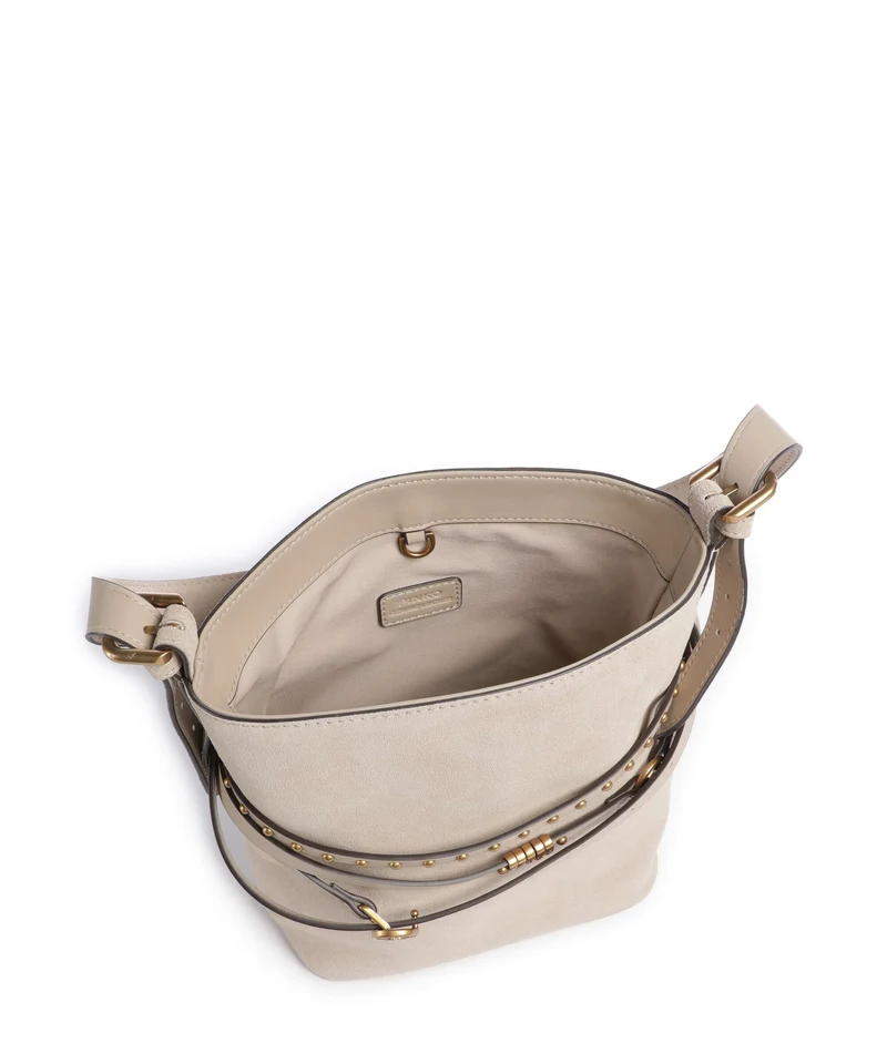 Pinko Belt Mini Sac seau beige/grigio fumo/antique gold