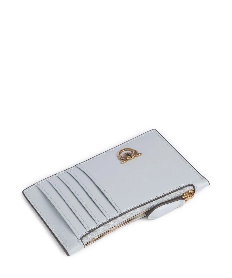 Pinko Airone Étui à cartes crédit azzurro celeste/antique gold