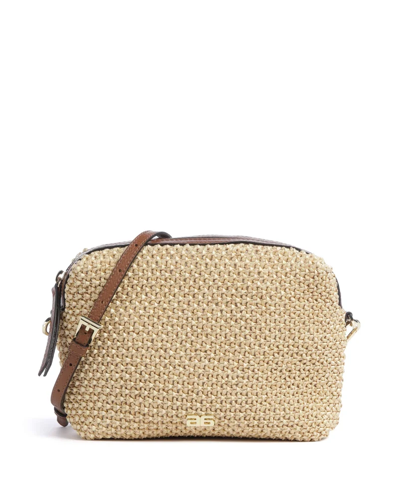 Abro Maglia Raffia Kaia Sac bandoulière natural/nut