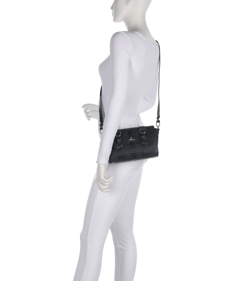 Vivienne Westwood Kimmy Snake Effect Sac bandoulière dark grey