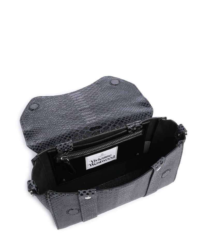 Vivienne Westwood Kimmy Snake Effect Sac bandoulière dark grey