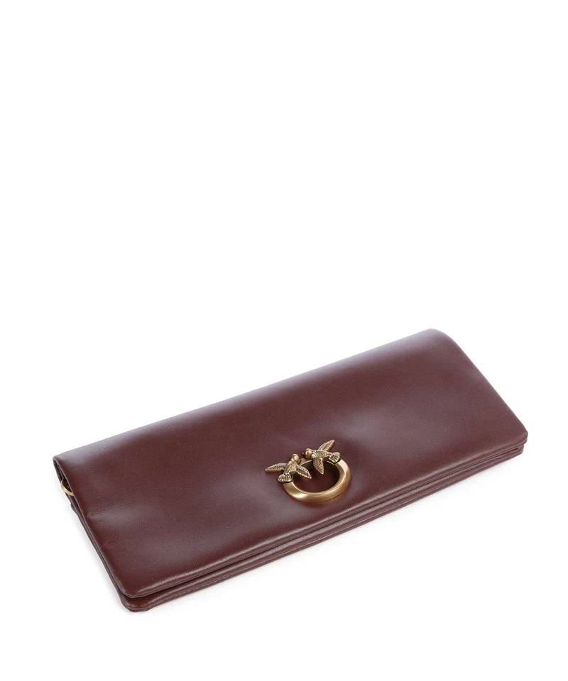 Pinko Click Soft Classic Sac bandoulière burgundy wine/antique gold