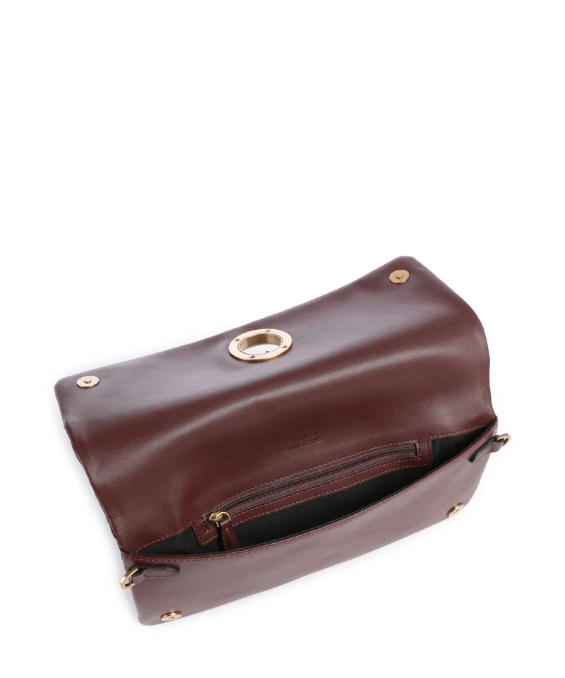 Pinko Click Soft Classic Sac bandoulière burgundy wine/antique gold