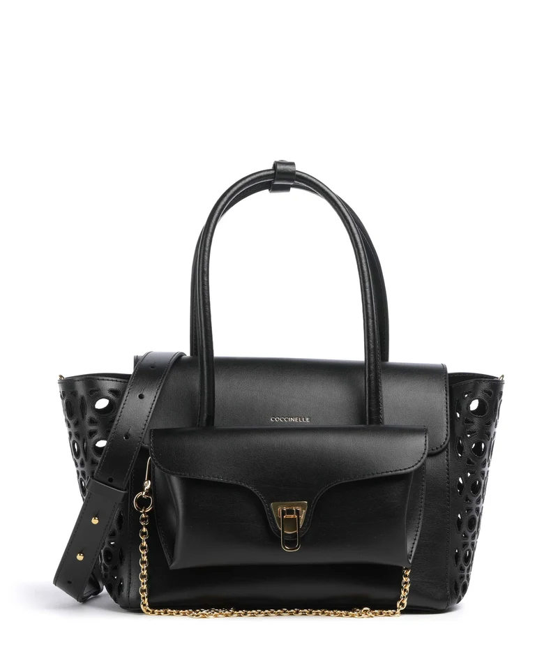 Coccinelle Beat Double Monogram Sac à main noir
