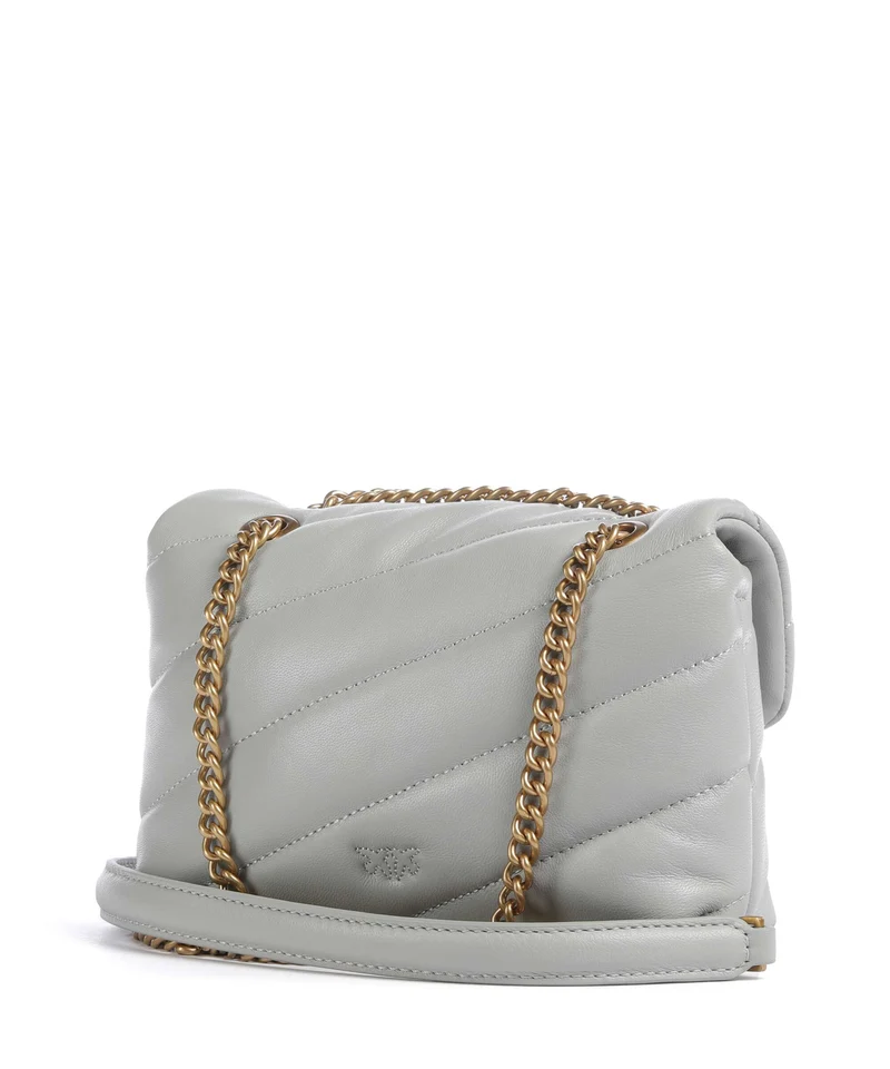 Pinko Love Puff Baby Sac porté épaule grigio perla/antique gold