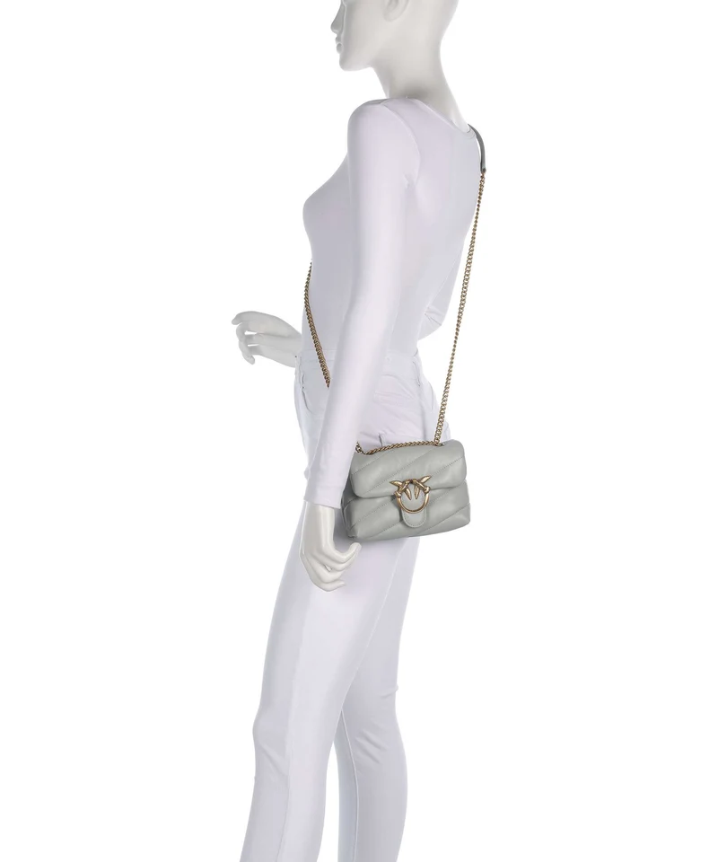 Pinko Love Puff Baby Sac porté épaule grigio perla/antique gold