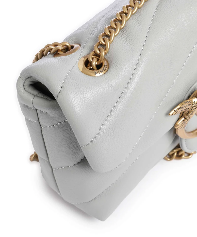 Pinko Love Puff Baby Sac porté épaule grigio perla/antique gold