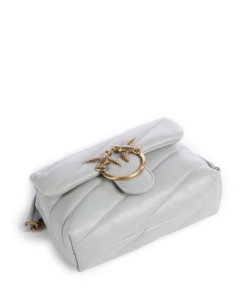 Pinko Love Puff Baby Sac porté épaule grigio perla/antique gold