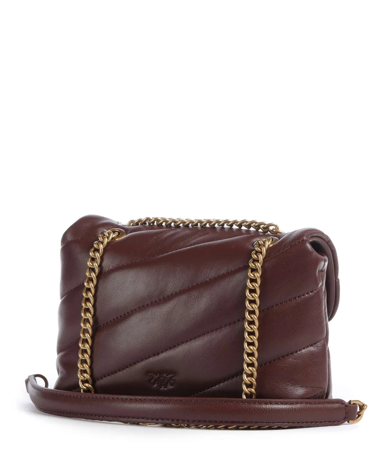 Pinko Love Puff Baby Sac porté épaule burgundy wine/antique gold