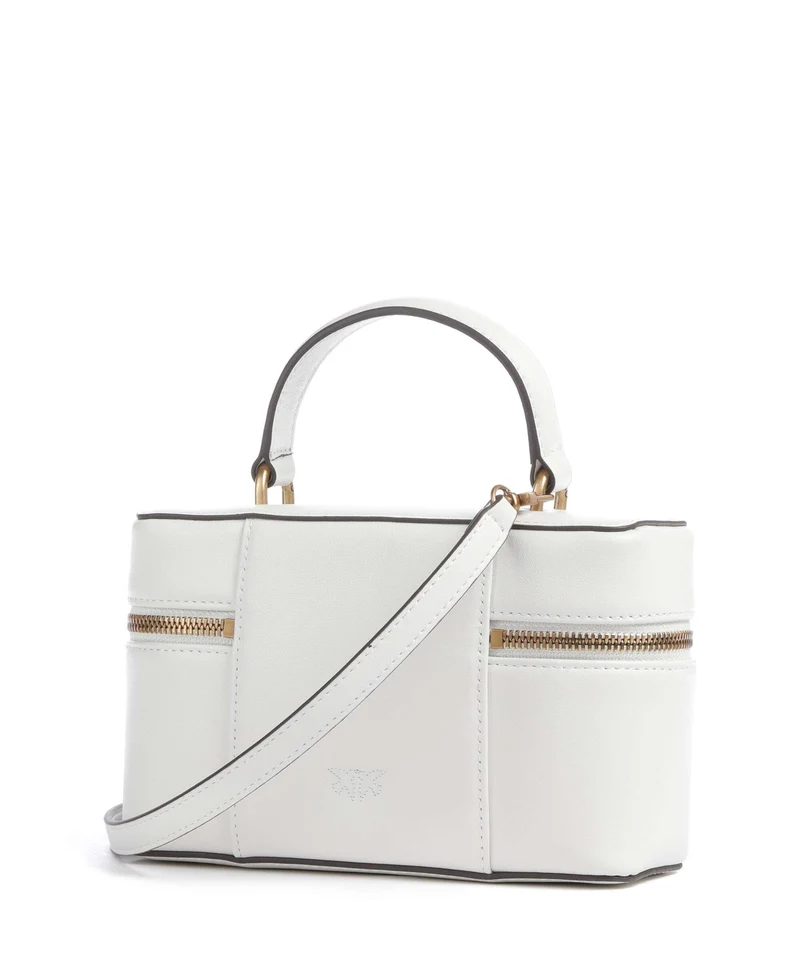 Pinko Vanity Mini Sac bandoulière bianco nembo/antique gold